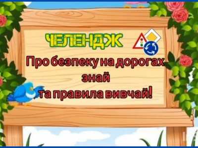 Челендж "Про безпеку на дорогах завжди дбай та правила вивчай!"